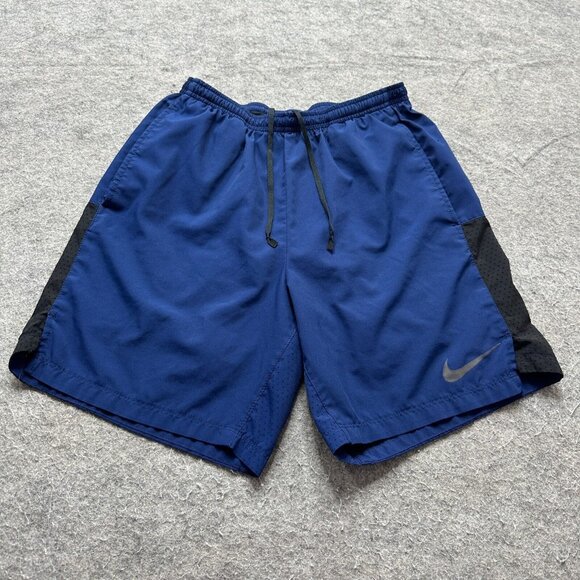 Nike 2 in 1 Running 7" Shorts Men Small Blue Compression Liner Woven 856832 - Picture 1 of 16